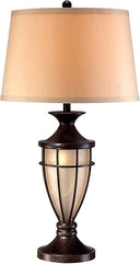 Mission Cage Table Lamps Set of 2 with Night Light, 33" Tall