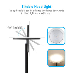 Torchiere LED Floor Lamp with Remote & Touch Dimmer