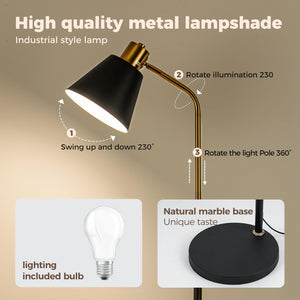 Dimmable LED Floor Lamp with Adjustable Height