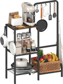3-Tier Kitchen Baker's Rack with Microwave Stand & Coffee Bar