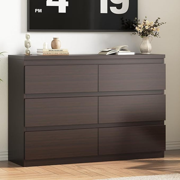 6-Drawer Dresser with Metal Rails