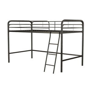 Junior Metal Loft Bed with Ladder & Guardrails – Twin & Full