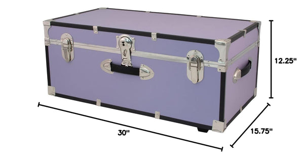 30-Inch Wheeled Storage Trunk with Lock – Lilac