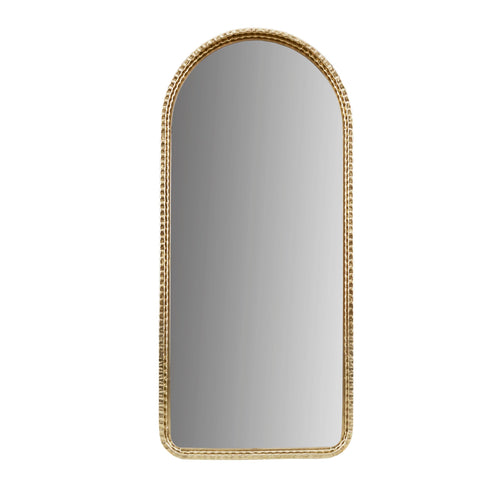 Arched Gold Wall Mirror