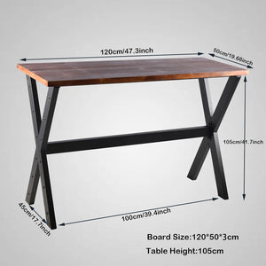 Rectangular Bar Height Pub Table with Metal Frame