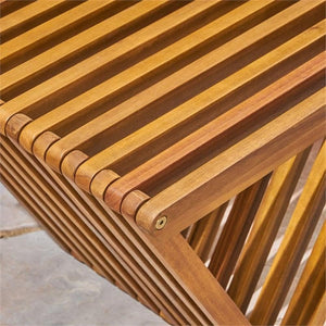 Acacia Wood Outdoor Bench with Teak Finish