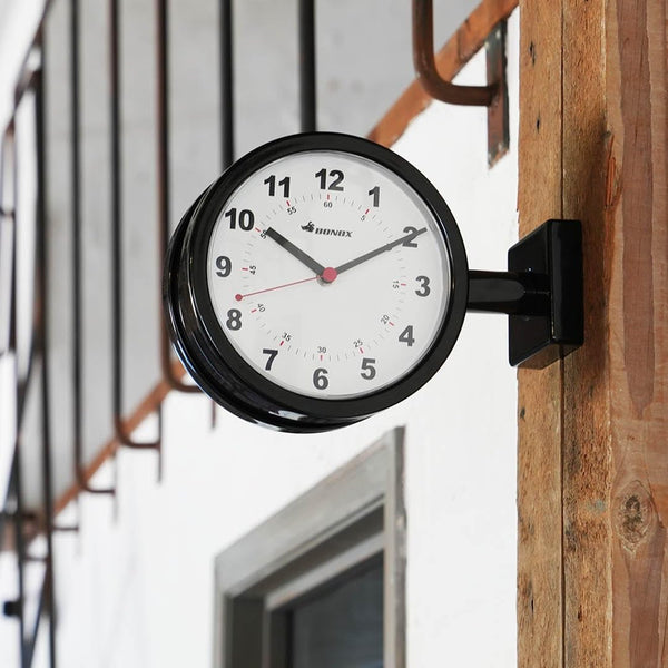 Double-Sided Wall Clock – Small Indoor Station Clock