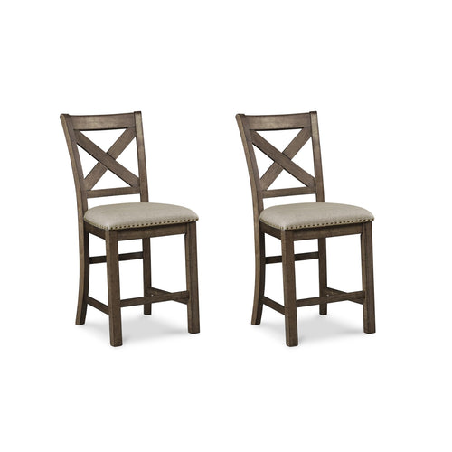 Upholstered Counter Height Barstool Set of 2
