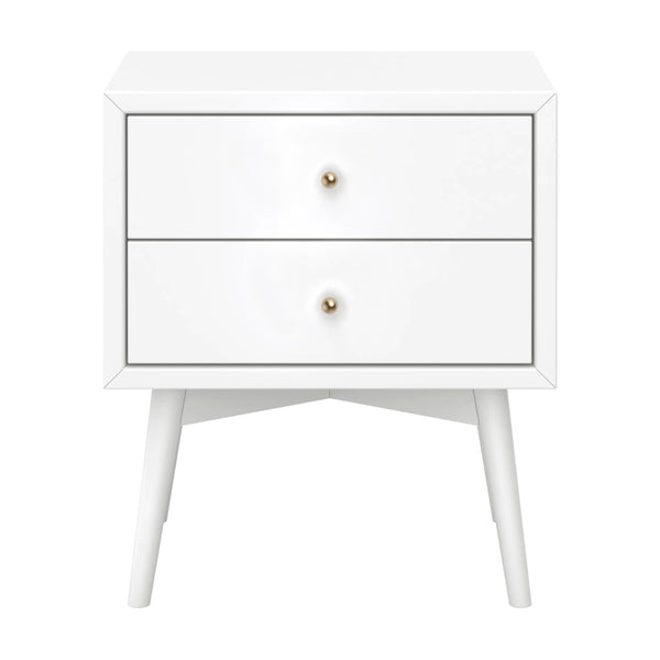 Wood Nightstand with 2 Drawers – Kids & Guest Bedroom Bedside Table