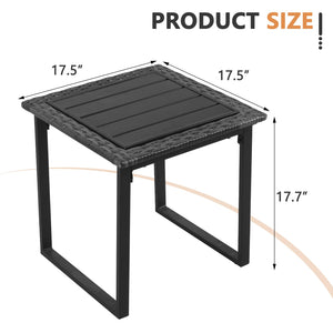 PE Wicker Outdoor Patio Side Table
