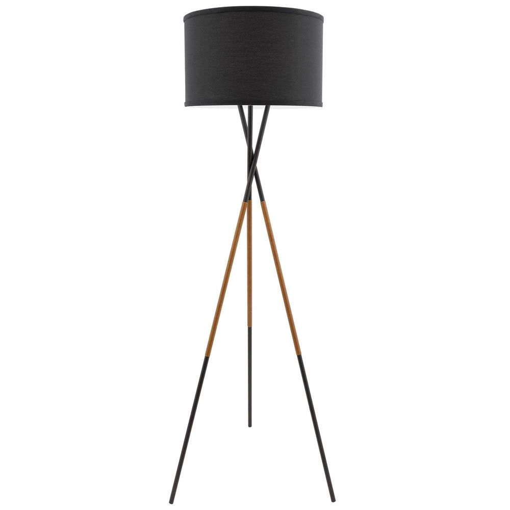 Tripod Floor Lamp with Drum Shade – 60" Metal Standing Lamp