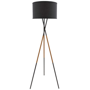 Tripod Floor Lamp with Drum Shade – 60" Metal Standing Lamp