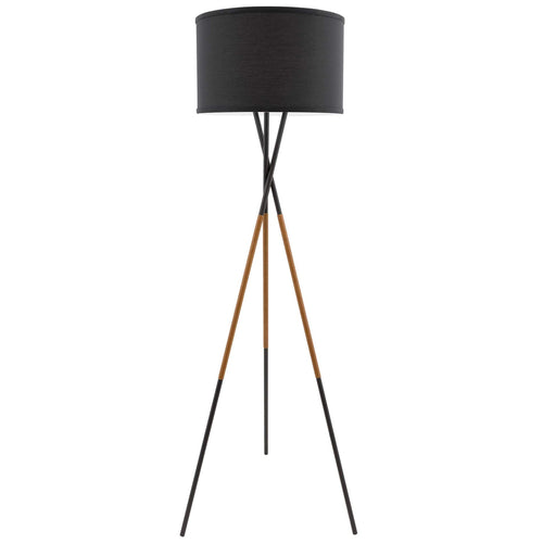 Tripod Floor Lamp with Drum Shade – 60" Metal Standing Lamp