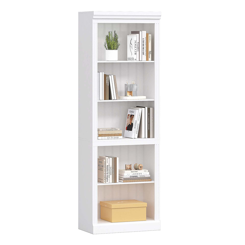 5-Tier Tall Bookshelf with Adjustable Shelves