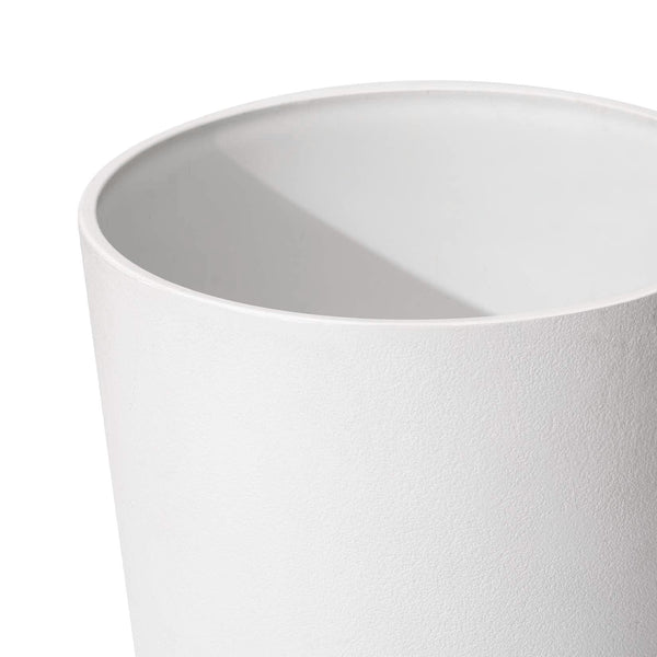 Tall Round Planters Set of 2 with Drainage Holes and Shelf
