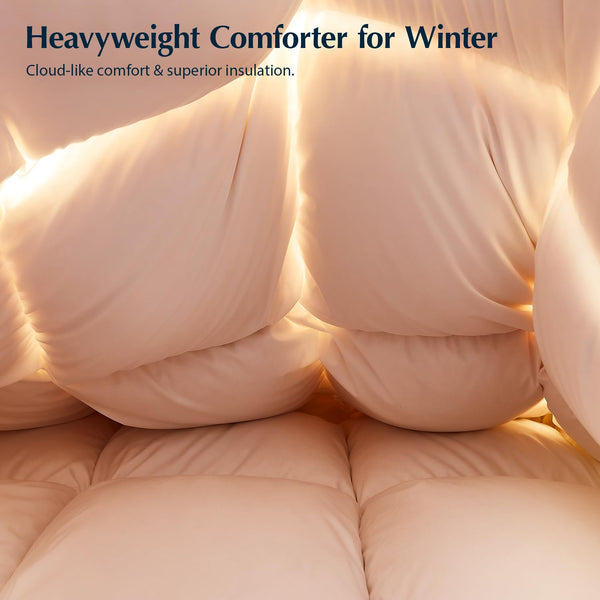 White Goose Down Winter Comforter with 3D Baffle Box