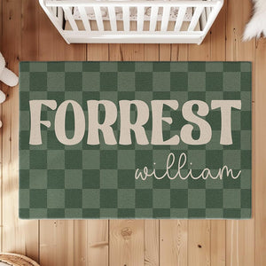 Personalized Kids Name Monogram Rug – Custom Non-Slip Area Rug