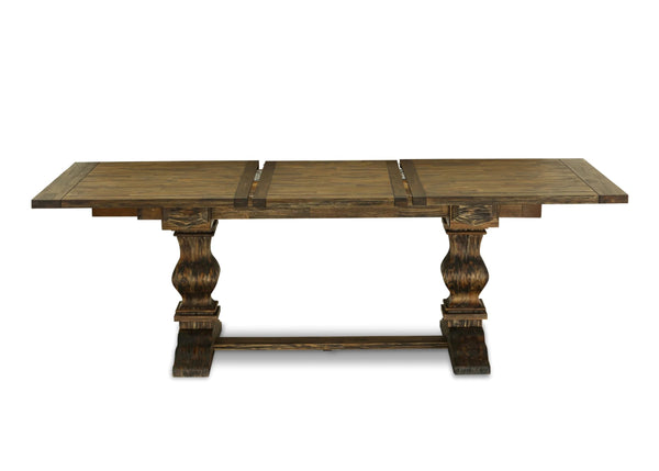 9-Piece Dining Table Set with Removable Leaf and 8 Parson Chairs