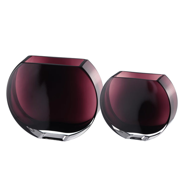 Amethyst Round Glass Vase