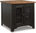 Farmhouse End Table with Cabinet Doors