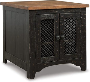 Farmhouse End Table with Cabinet Doors