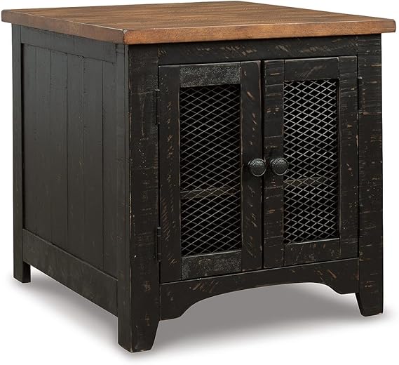 Farmhouse End Table with Cabinet Doors