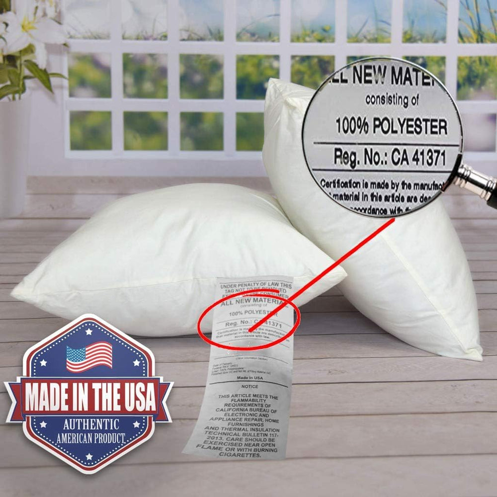 28x28 Hypoallergenic Throw Pillow Inserts – Set of 2