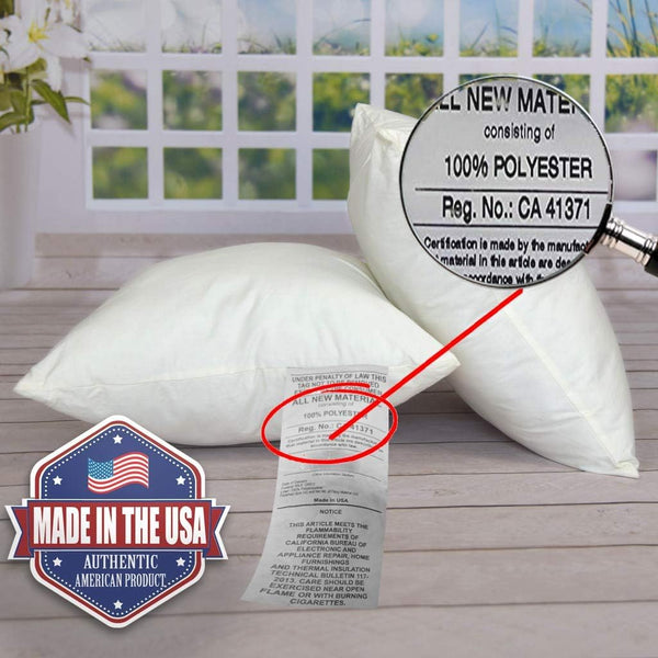 28x28 Hypoallergenic Throw Pillow Inserts – Set of 2