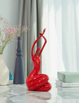 Yoga Lady Figurine Statue – Polyresin Home Decor Sculpture 13 Inch