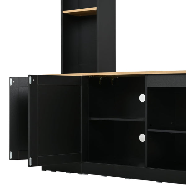 91" Arched Entertainment Center Wall Unit