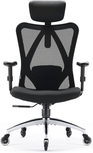 High Back Ergonomic Mesh Office Chair with Adjustable Headrest & Lumbar Support