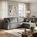 Modular Sectional Sofa with Ottoman – L-Shaped Cloud Couch, Deep Seat, Chenille Fabric