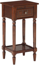 French Country 1-Drawer Accent End Table with Shelf