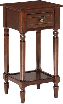 French Country 1-Drawer Accent End Table with Shelf