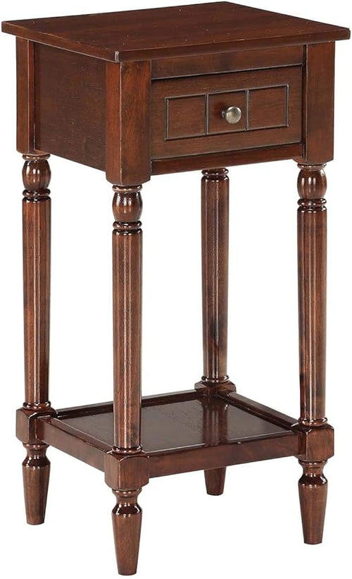 French Country 1-Drawer Accent End Table with Shelf