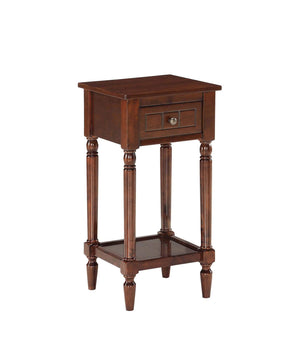 French Country 1-Drawer Accent End Table with Shelf