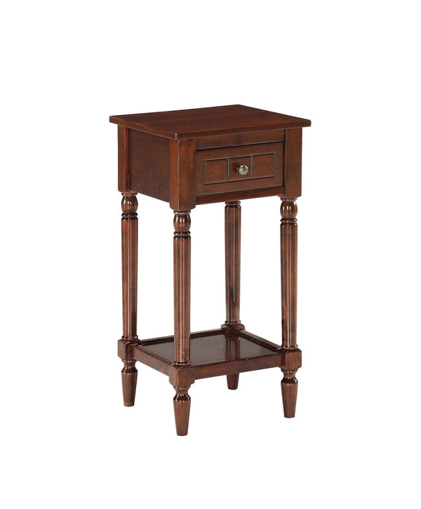 French Country 1-Drawer Accent End Table with Shelf