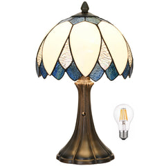 Tiffany Stained Glass Lotus Table Lamp