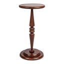 Creative Co-Op Bishop Pedestal Cocktail Side Table, Dark Chestnut