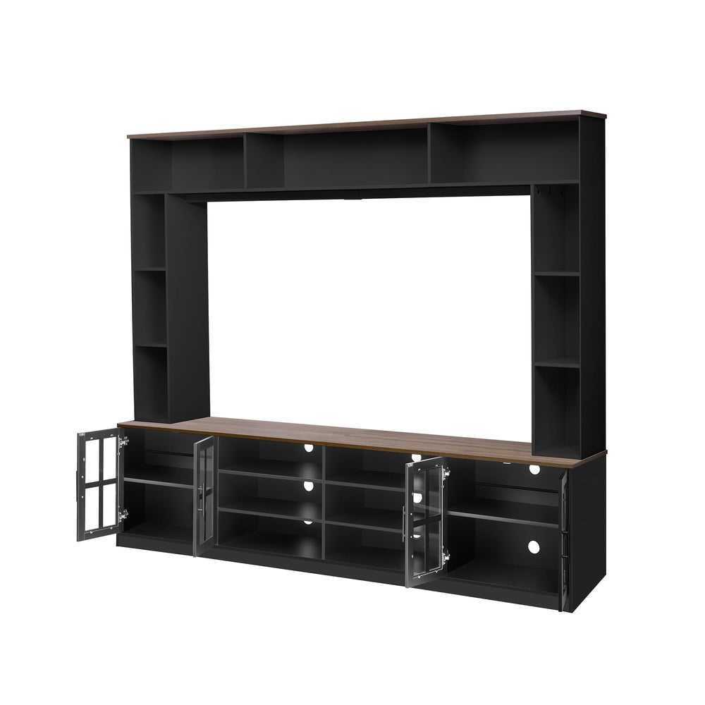 4-Piece Wall Unit Entertainment Center with Bookshelf