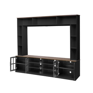 4-Piece Wall Unit Entertainment Center with Bookshelf