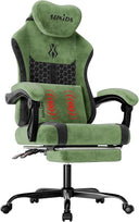 SUKIDA Fabric Video Gaming Chair, Ergonomic High-Back Computer Game Chairs with Large Massage Adjustable Lumbar Support, Headrest and Linked Armrests for Long Hours Sitting Task Chair, Black