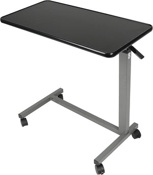 Pneumatic Adjustable Overbed Table with Wheels