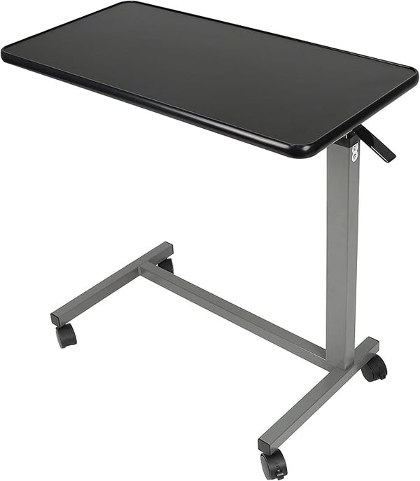 Pneumatic Adjustable Overbed Table with Wheels