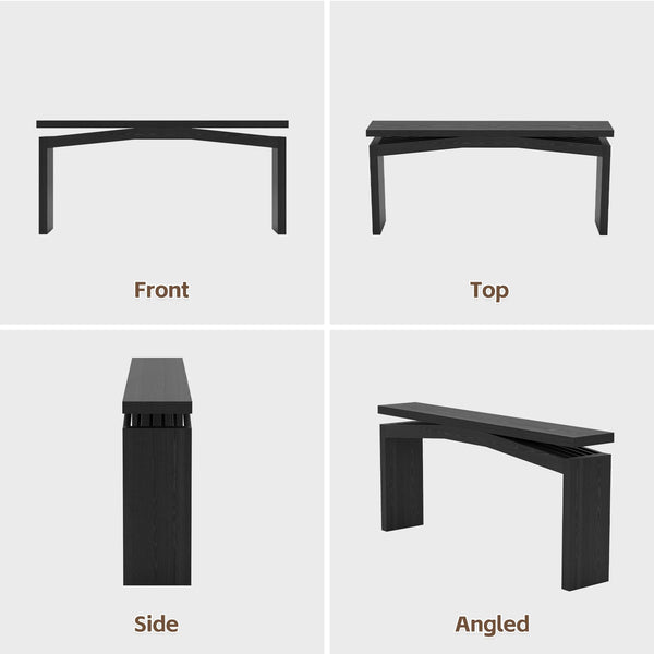 63-Inch Wooden Console Table for Entryway & Living Room
