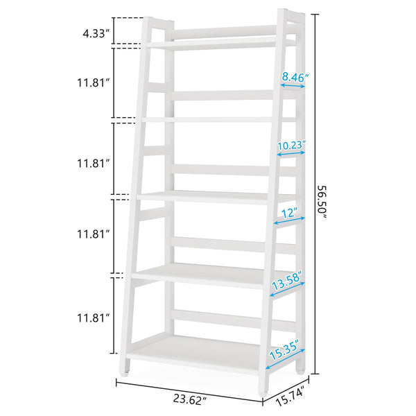 5-Tier Ladder Bookshelf