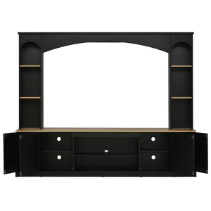 91" Arched Entertainment Center Wall Unit