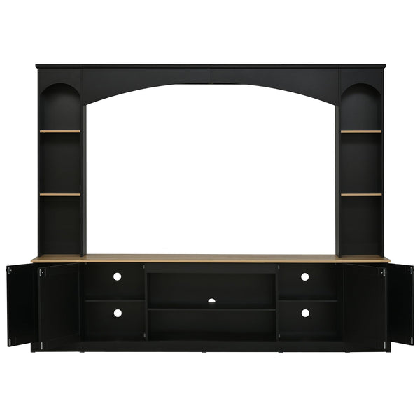 91" Arched Entertainment Center Wall Unit