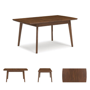 Rectangular Extension Dining Table with Self-Storing Leaf