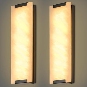 Alabaster Wall Sconce – Natural Marble Dimmable LED Wall Light